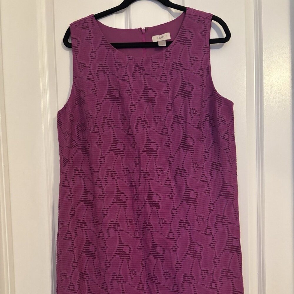 Ann Taylor Loft - Women’s Vibrant Purple Sleeveless Dress